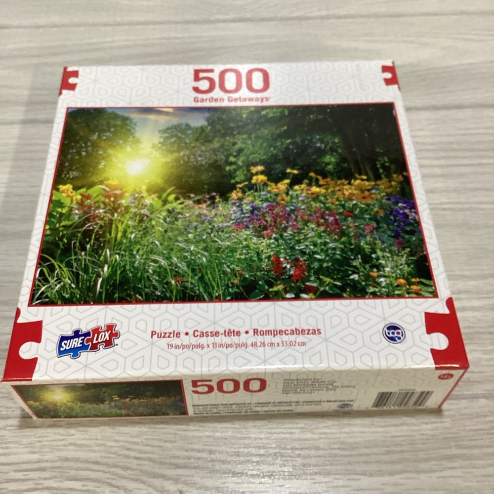 TCG SURELOX 500 Pieces‎ 19" x 13" Garden Getaways *Factory Sealed* A